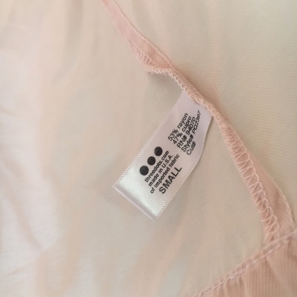 • anthro three dots peachy pink popover blouse • - Picture 3 of 4